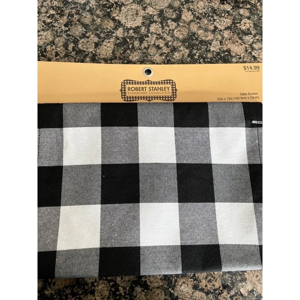 Buffalo Table Runner Cotton Linen Kitchen Dining Table Cloth Home Decor New
